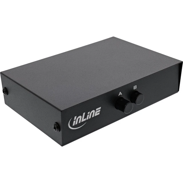 InLine AV Umschalter Manuell – 2 Port, 3x Cinch, Zum Teilen Von Audio- & Video-Signalen