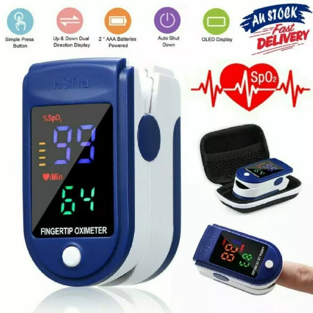 Professional Finger Pulse Oximeter Blood Oxygen Saturation Monitor Heart Rate