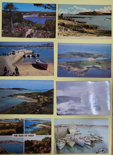 SCILLY ISLES POSTCARDS 1950, 60 & 70's~COLLECTION OF x25 IN TOTAL~FREE POSTAGE