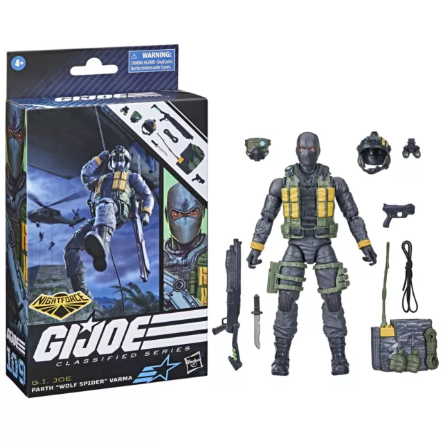 Kids Action Figure GI Joe Classified Series Night Force Parth Wolf Spider Varma