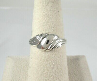 Solid .925 Sterling Silver Swirl Band Ring size 7.75