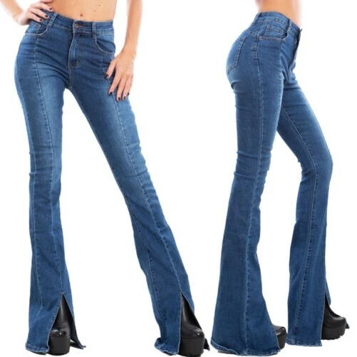 Jeans Femme Taille Haute Pantalon Jeggings Élastiques Curvy