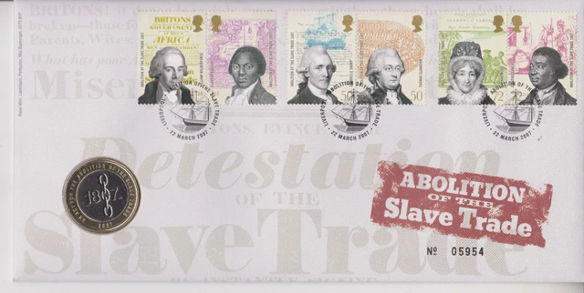 Royal Mail / Mint Qeii Pnc Cover 2007 Abolition Of The Slave Trade £2 Coin B/Unc