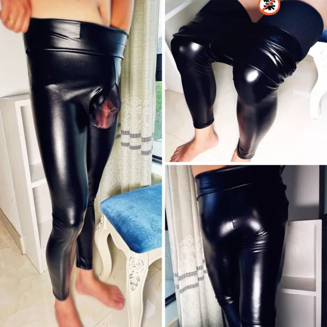 Satin Silk Shiny Lycra GLOSSY OPAQUE Open Crotch Unisex Shiny Wet Look  Tights Sexy Yoga Pants Leggings -  Canada