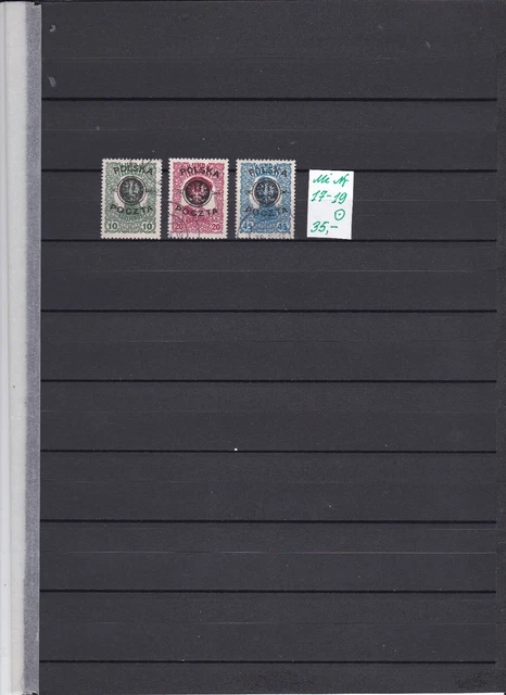 Briefmarken Polen Mi Nr 17-19 gestempelt
