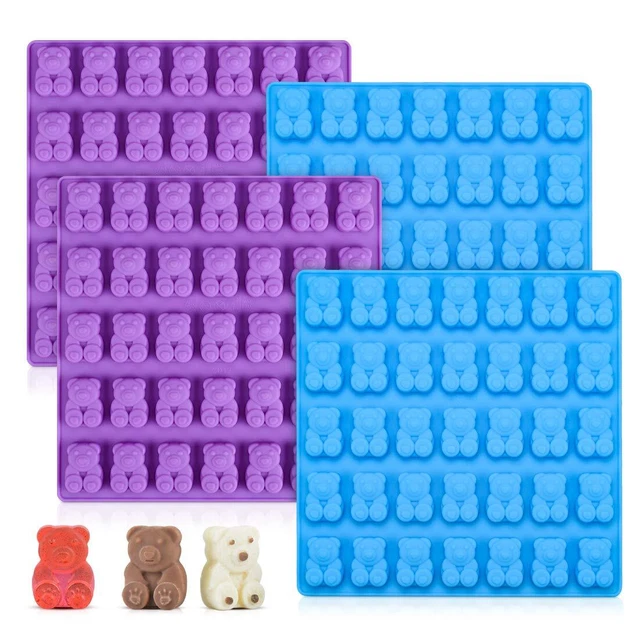 Candy Molds Silicone Gummy Bear Molds - 1 Inch Cute Bear Chocolate Molds Food...