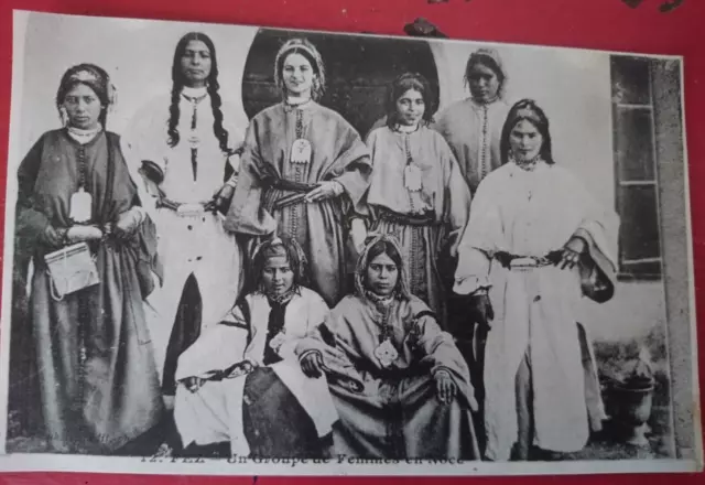 Cpa Ancienne Carte Postal Maroc 1900 Fez Groupe De Femmes En Noce