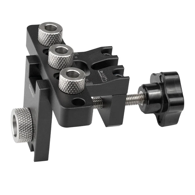 3in1 Woodworking Holes Drilling Locator  Alloy Punch Positioner O6G1
