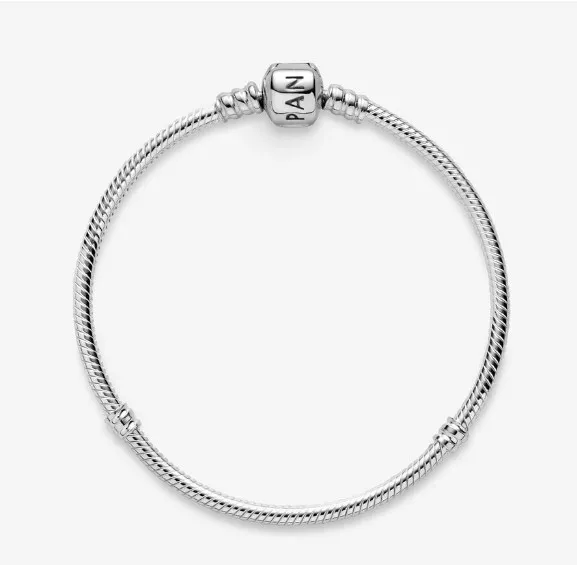 Pandora Moments Snake Chain Bracelet- Sterling Silver- 590702HV_BRACE- 6.3 in.