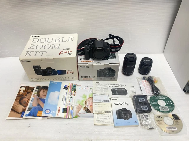 CANON EOS KISS X5 Digital Camera Double Zoom Kit with 18-55mm 55
