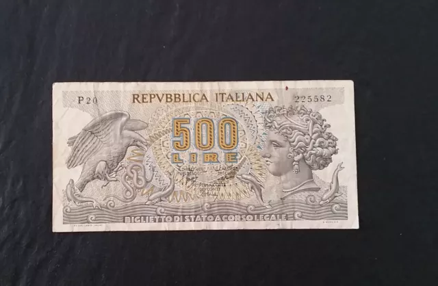 Billet banque 500 lires Italie 23 février 1970 type 31 mars 1966 N° P20 225582