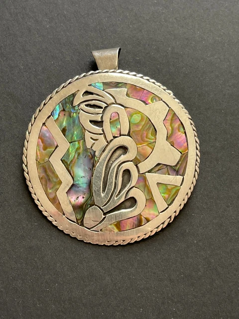 Broche Ancienne Mexique - Argent Massif 925 - Art Déco/Nouveau - Fait Main Créateur