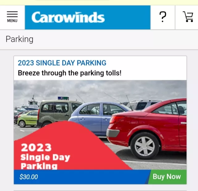 Carowinds Single Day Parking Pass - Save up to $20! - any day in 2023 season