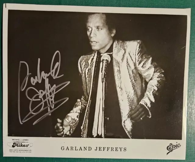 Garland Jeffreys Hand Signed B&W Photo 8"x10"