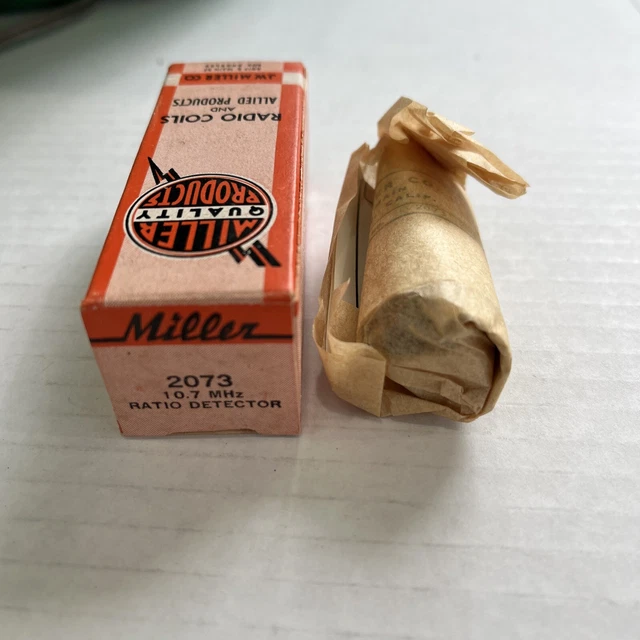 NOS NIB Miller 2073 Motorola Transistor I.F. Coil 1/2" 10.7 MHz Ratio Detector