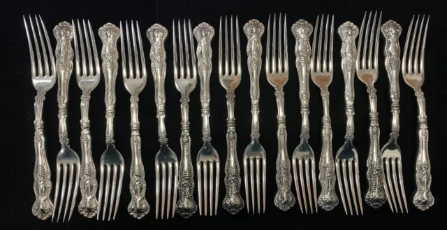 VINTAGE GRAPE (1904) 1847 ROGERS 7 3/4" Hollow Handle Dessert Fork(s) Per Piece