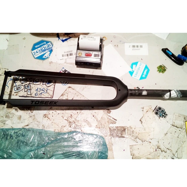 TOSEEK 27,5 Zoll MTB Starrgabel Carbon 1-1/8" Scheiben Fahrrad Kohlefaser Gabel