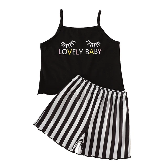 Abiti per bambine vestiti casual t-shirt canotta + pantaloni gonne set abiti
