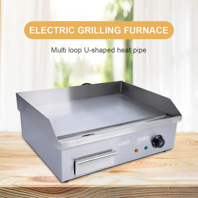COMMERCIAL ELECTRIC GRILL Griddle Flat Top Grill 1600W Hot Plate BBQ