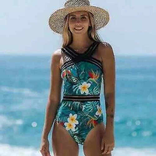 Maillot De Bain Une Pièce Sunsets Veronica - Bleu - Taille M - Dos Nu à Fines Bretelles - Neuf Avec étiquettes