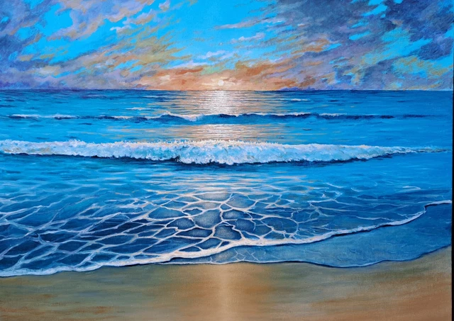 Marina di Giuseppe Aldi olio su tela 50x70