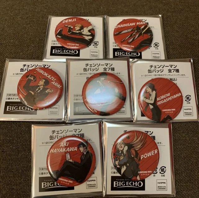 CHAINSAW MAN X Big Echo 2022 Tin Badge Complete Set JAPAN £73.96