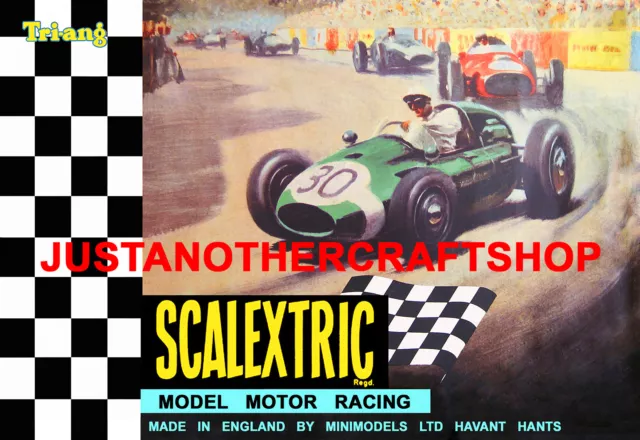 Scalextric 1967 Poster Advert A3 Size Shop Display Sign Leaflet Slot Car Racing