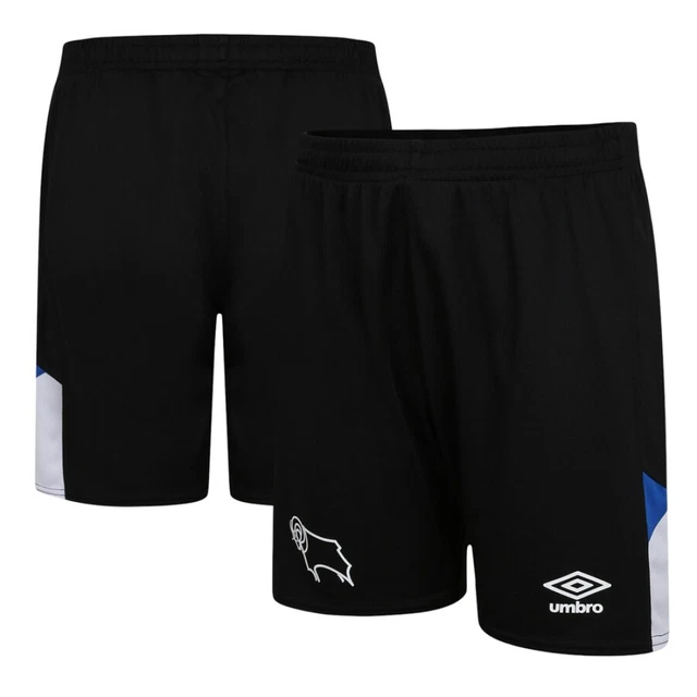 Pantaloncini da calcio Derby County (taglia 11-12y) pantaloncini da bambino Umbro fatti in casa - nuovi
