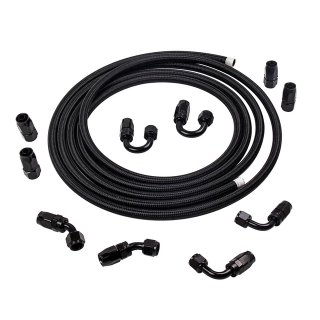 AN8 -8AN Oil Fuel Line Hose+Fitting Hose Adaptor Temperature range: -40℃ to+16