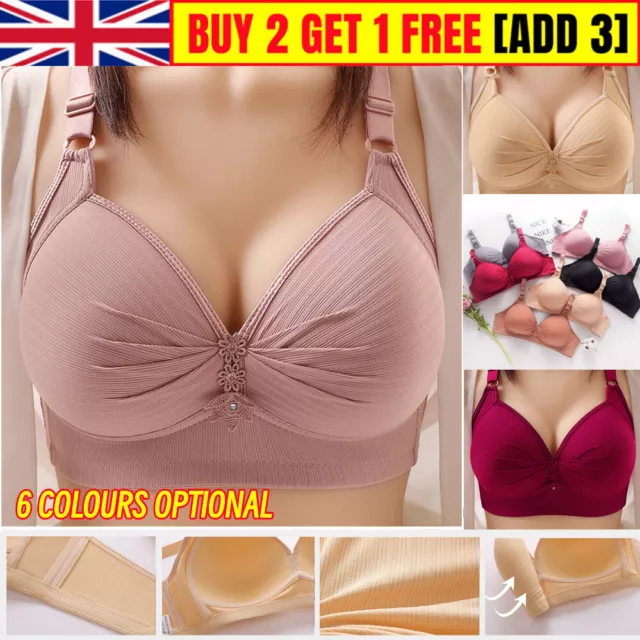 Plus Size Comfortable Underwear Bra, Plus Size Lace Support Bra, Wireless Bra~