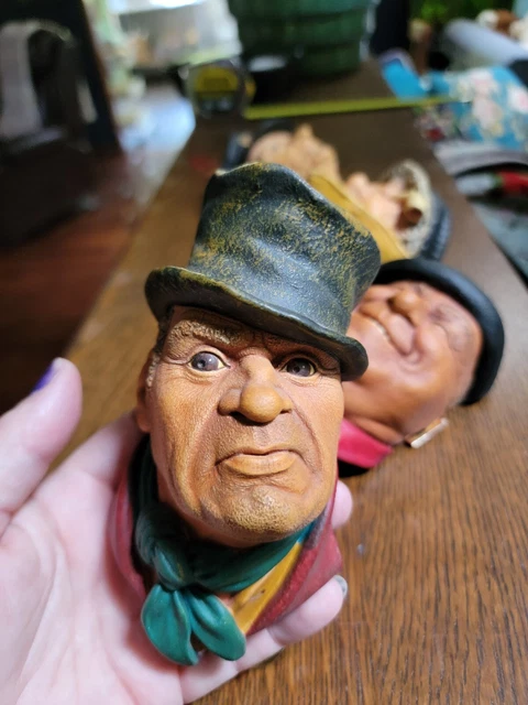 Vintage Bossons Congleton England Chalkware Head Bill Sikes 1964. NICE 