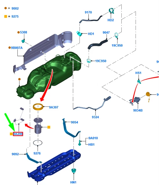FORD RANGER T6 MK1 Fuel Tank Sender And Pump Assy 2235205 NEW GENUINE