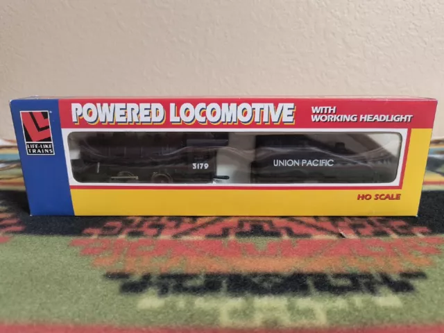 New Vtg Life-Like HO: BLACK STEAM Locomotive UNION PACIFIC #8395 Working Lights