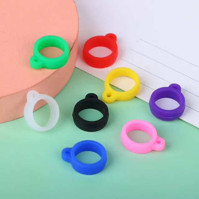 10Pcs Universal Necklace Lanyards Ring Portable Cigarette Silicone Soft Ring_vd