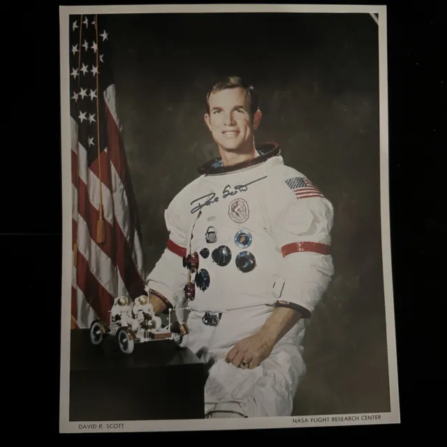David Dave Scott Signed White Space Suit WSS NASA Lithograph Apollo 15