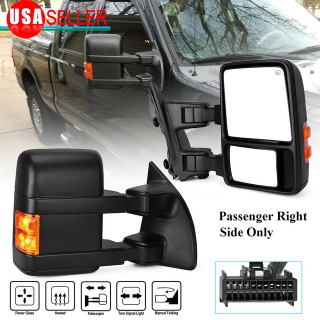 PASSENGER RIGHT SIDE Tow Mirror for 0816 Ford F250 F350 Super Duty