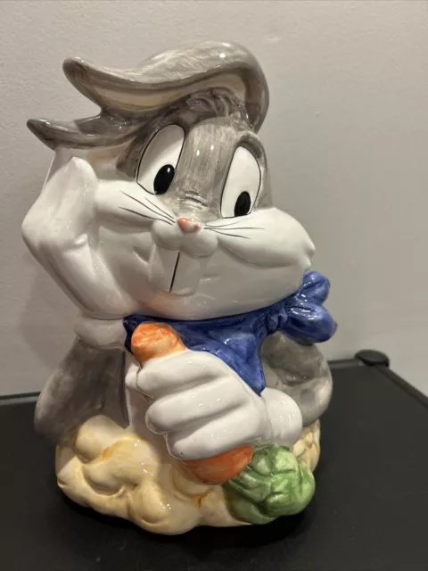 1993 Looney Tunes BUGS BUNNY Cookie Jar Warner Brothers ceramic W Carrot