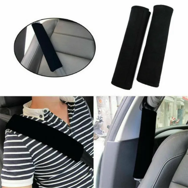 2x Schwarz Safety Auto Sicherheitsgurt Polster Gurt Abdeckung Kissen Gurt Schult