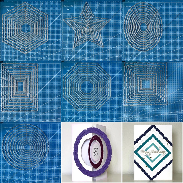 Metal Cutting Dies Frame Scrapbooking Album Embossing Paper Card Stencils Mould