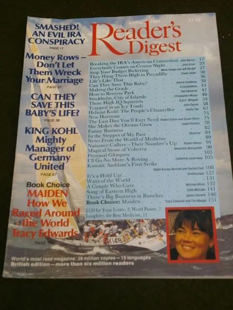 Readers Digest - Tracy Edwards - April 1991