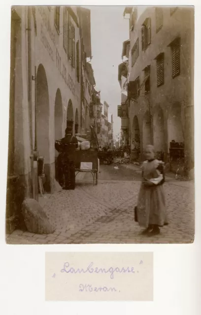 Südtirol MERAN MERANO "Laubengasse" Alto Adige * Foto um 1900 - keine AK !