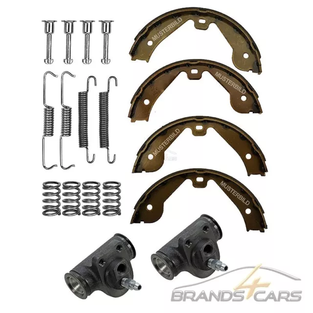 Atec Satz Bremsbacken Trommelbremse+Federn+Radbremszylinder Hi Für Opel Corsa C