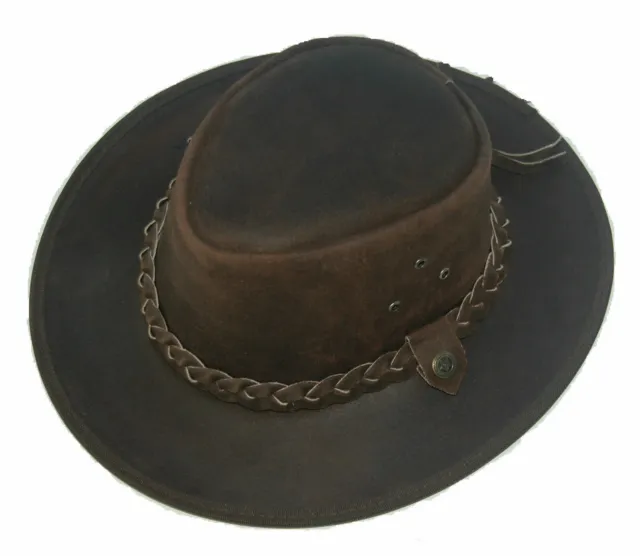 Cuir Cowboy Western Australien Style Bush Chapeau Marron