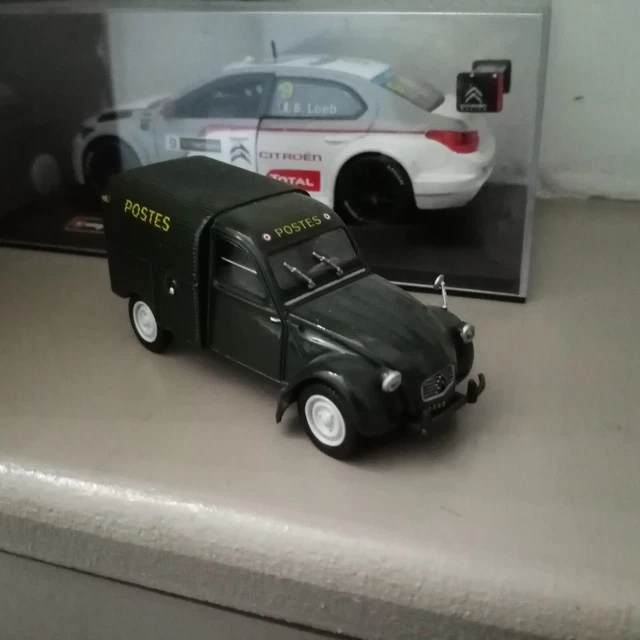 CITROEN 2CV soleil jaune et blanc 1/43 (no solido/norev/eligor/dinky