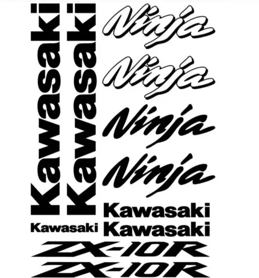 Kawasaki Ninja ZX-10 Motorrad Aufkleber Dekor Sticker Set Tuning Auto