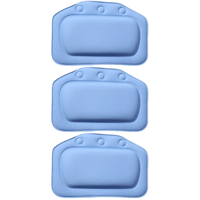 Confezione da 3 cuscini in PVC cuscini imbottiti cuscini da bagno spugna cuscino per testa