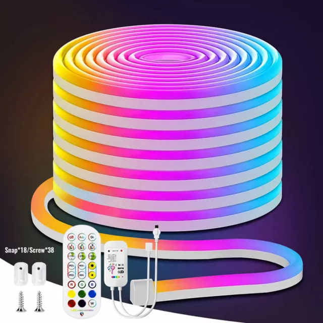 2835 Neon LED Strip Streifen RGB Flex Schlauch diffus Lichtband Dimmbar Wifi APP