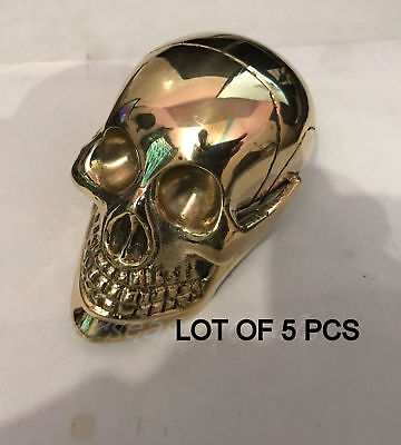 Brass Heavy Skull head Handle Victorian Cane Designer For Walking Stick Style