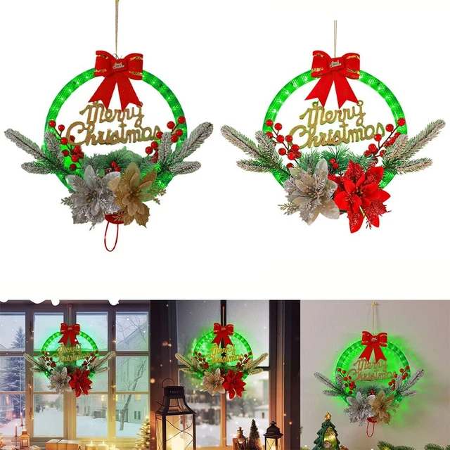 Corona decorativa Natale corona natalizia corona luminosa simulata