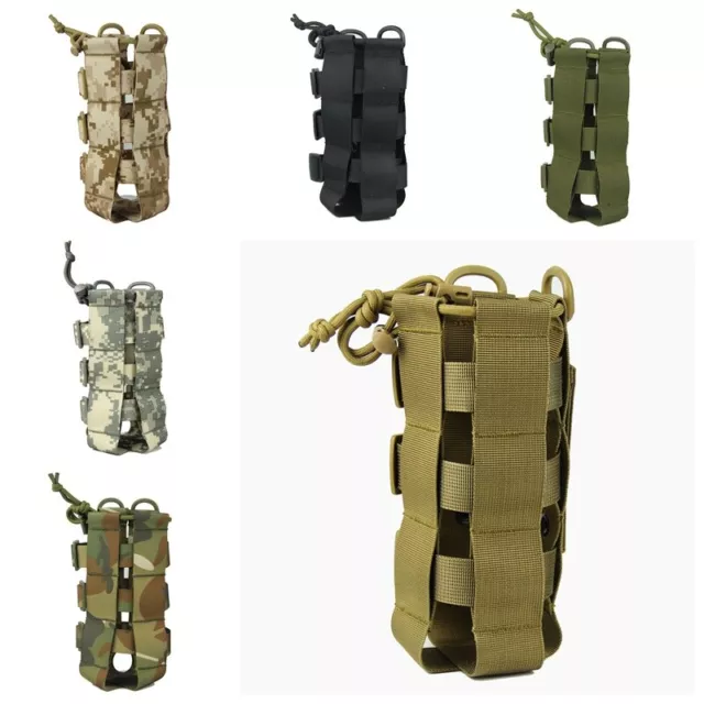 Outdoor Tactical Water Bottle Holder Kettle Bag Waterproof Molle Pouch 0.5-2.5L